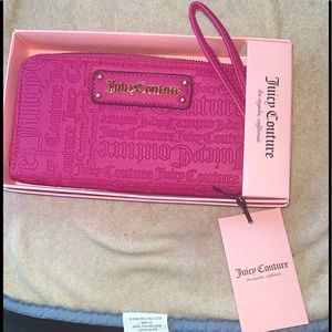 Juicy Couture Raspberry Pink Wristlet Wallet
